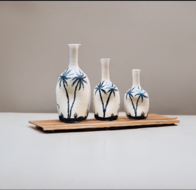 VASE ARTISANAL - PALMIERS DU DESERT