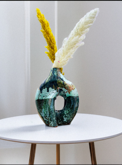 VASE ARTISANAL - VERT LOUWAYA