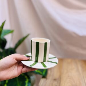 TASSE ET SOUS TASSE - LE RAYÉ VERT NATURE