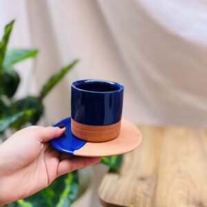TASSE À CAFÉ BICOLORE - BLEU