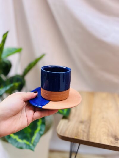 TASSE À CAFÉ BICOLORE - BLEU