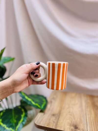 MUG GIGA ANSE - RAYÉ ORANGE