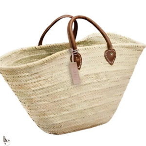 PANIER DE PLAGE ARTISANAL EN PAILLE
